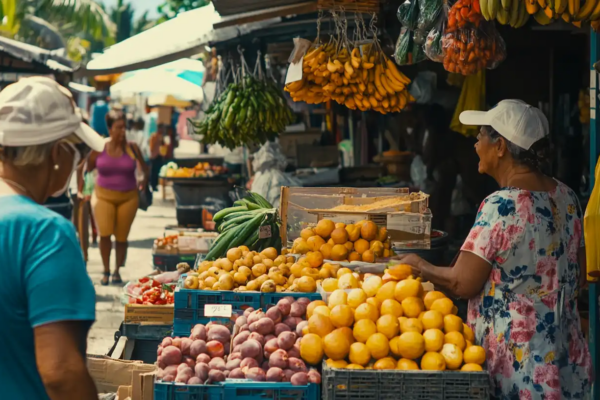 Deux randonneurs de dos face à une vallée verte et aux montagnes de l'intérieur de l'île Maurice